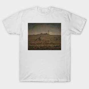 The Plain of Chailly with Harrow and Plough by Jean-Francois Millet T-Shirt